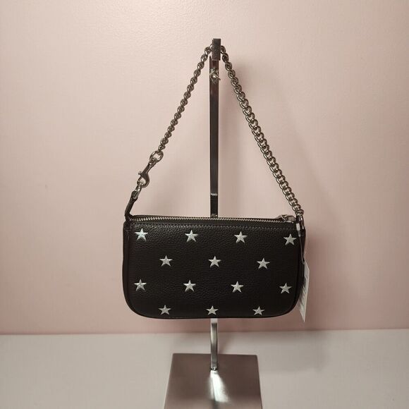 NWT COACH CW409 Nolita 19 In Pebble Leather with Star Print Black Multi - Picture 3 of 5
